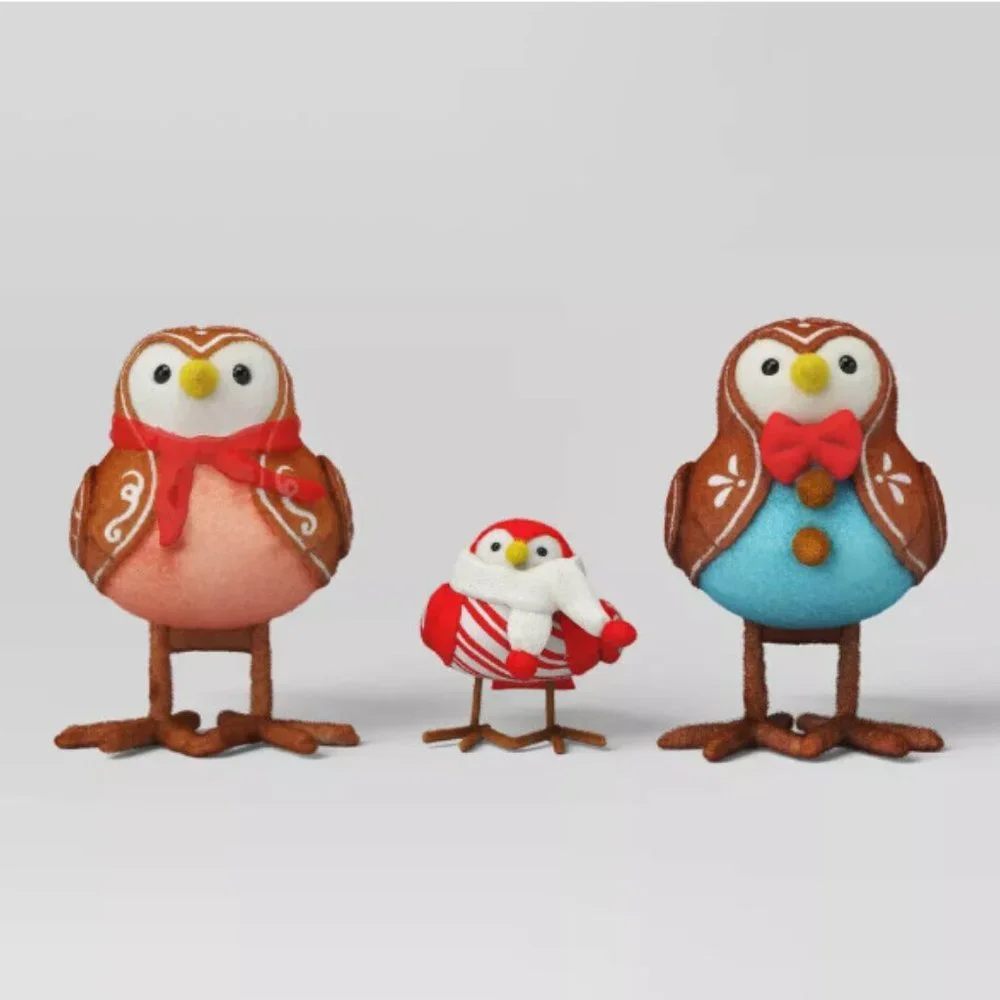 TARGET Set of 3 BIRDS Gingerbread Shop WONDERSHOP CHRISTMAS RARE 2023 NEW!